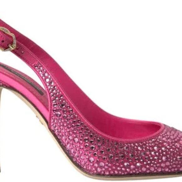 DG Pink Slingbacks Crystal pumps shoes - Picture 8 of 8